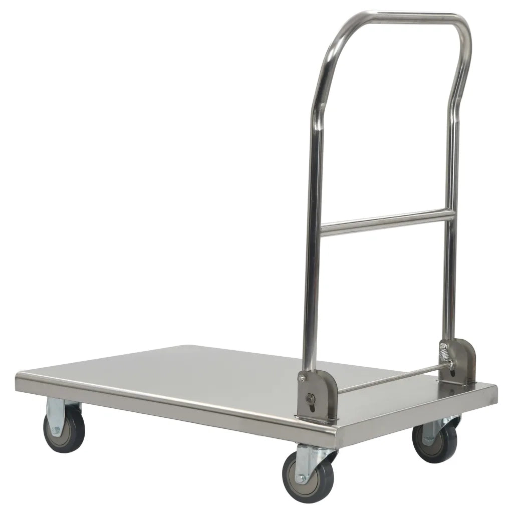 Carrello di Trasporto Argento 82x53x86 cm Acciaio Inossidabile 50919