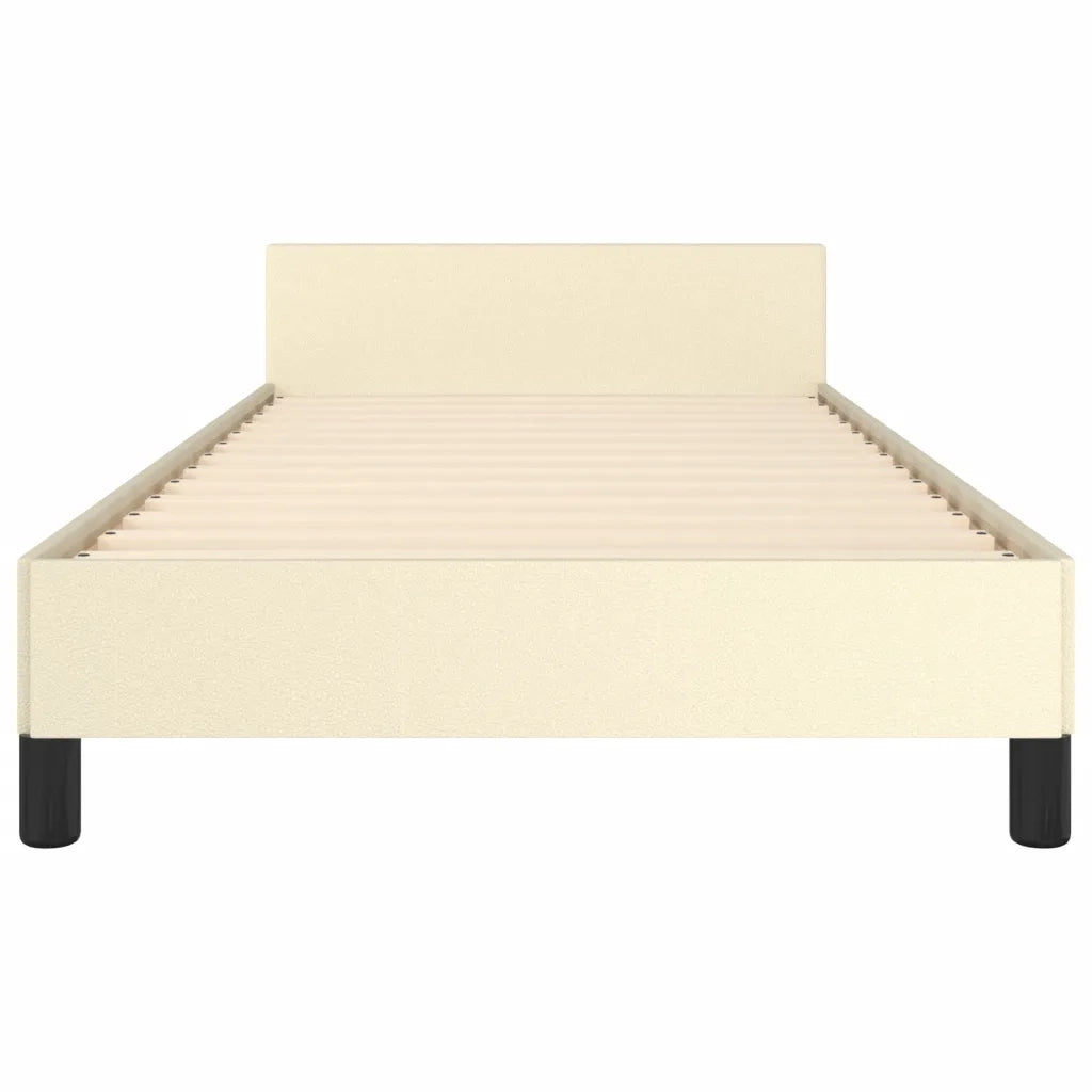 Giroletto con Testiera Crema 80x200 cm in Similpelle cod mxl 62318