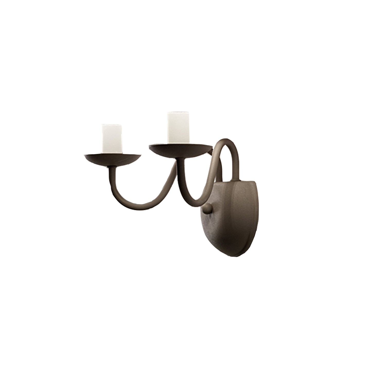 Applique Contemporanea Ducale Metallo Tortora 2 Luci E14 no paralumi