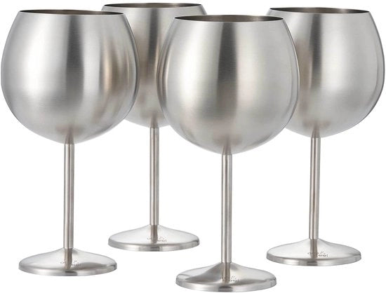 Cocktailglazen XL 700ml - Balloon in Acciaio Inossidabile - Robusto e Indistruttibile - Tiki/Cocktail - Regalo per Feste di Compleanno - Elegante e Solido - Gin Glazen
