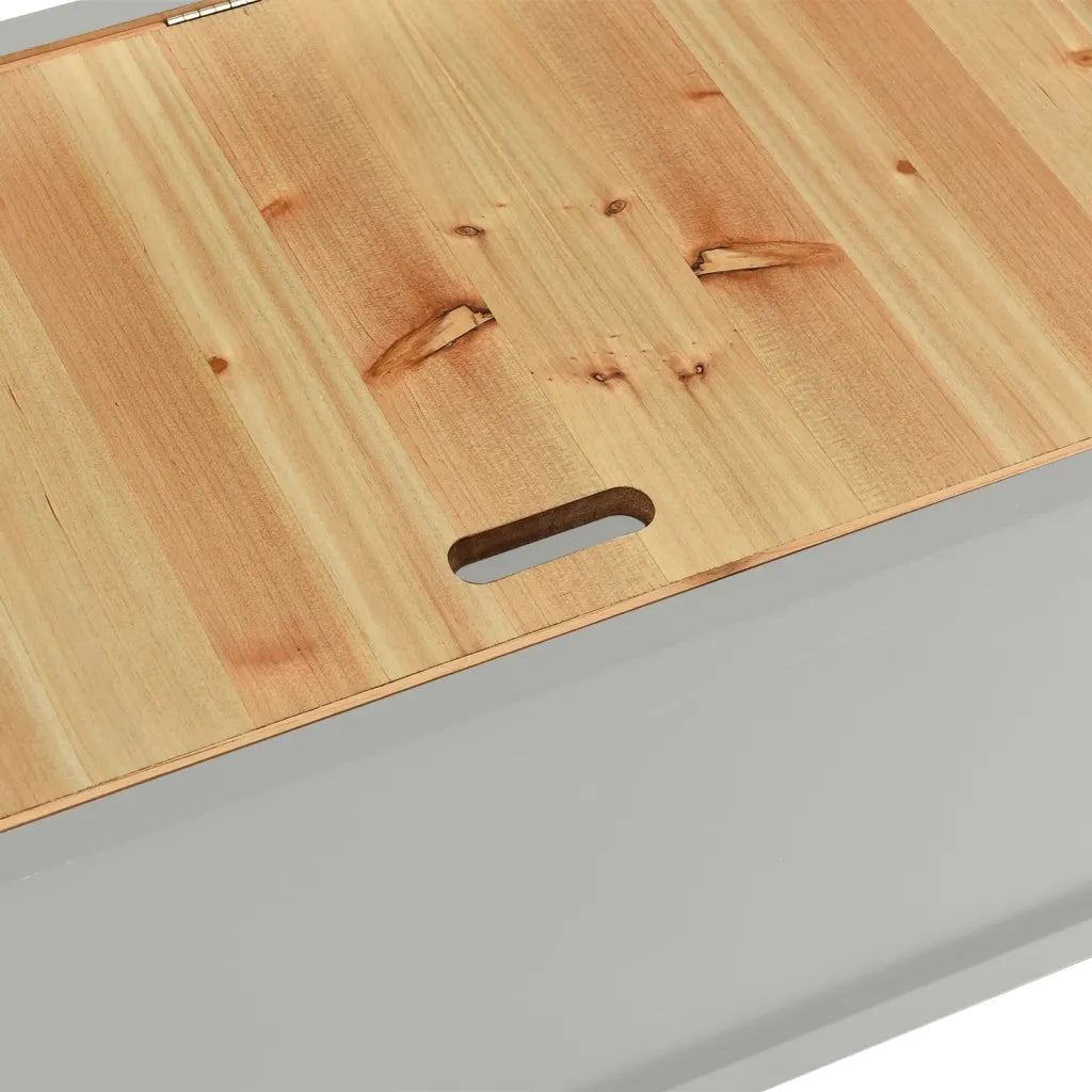 Panca Grigia 107x45x75,5 cm Legno Massello di Abete 351775