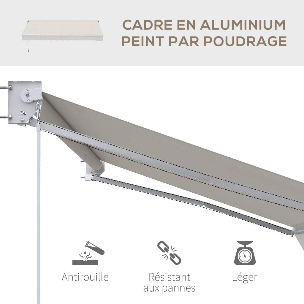 Tenda da esterno retrattile 200x250 cm ¨C zephmum ¨C crema, impermeabile, anti-UV
