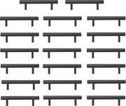 Greppini da Cucina in Acciaio Inossidabile Nero 128mm Verniciatura a Spruzzo Nero - Set da 20 Pezzi