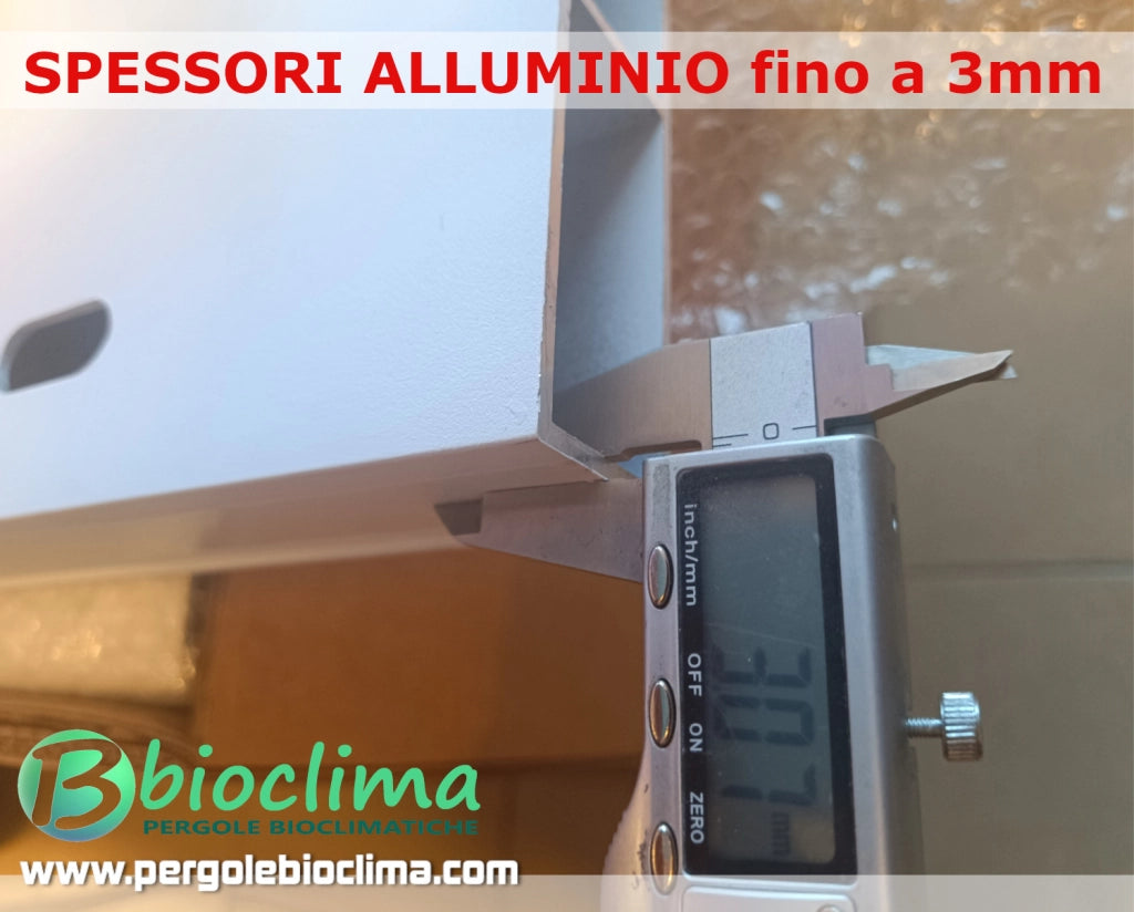 Pergola bioclimatica 6x4m apertura lamelle motorizzata con impianto led rgb - Bianco