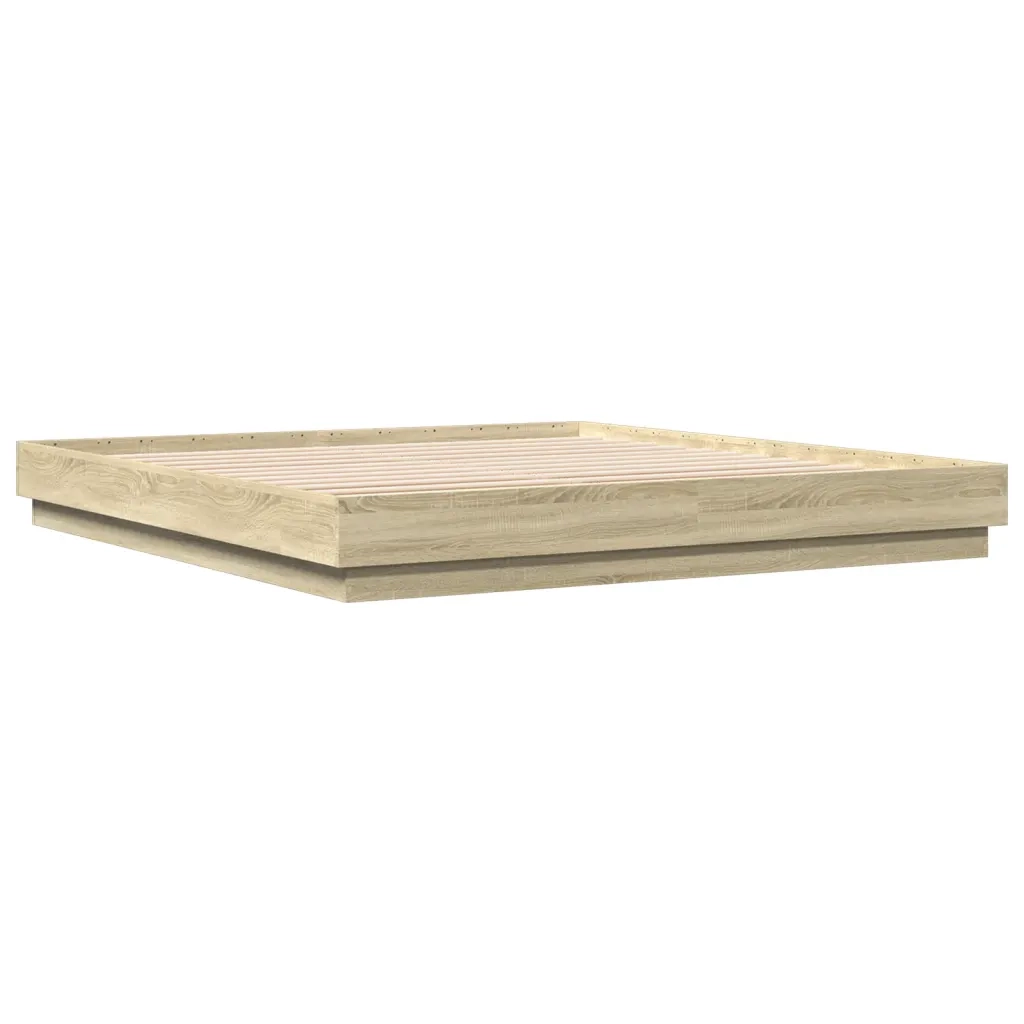 Giroletto-Struttura Letto Rovere Sonoma 180x200 cm in Legno Multistrato 301009