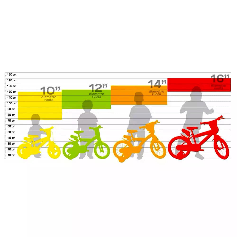 Bicicletta per Bambina 16" 2 Freni  Unicorno Bianca/Rosa