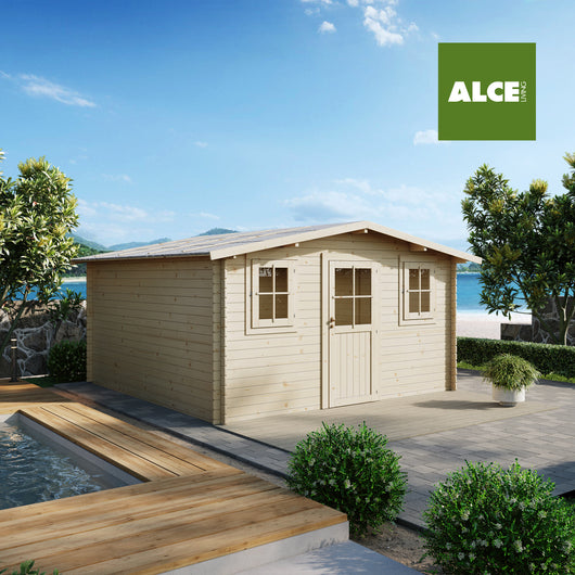 Casetta Vienna Express 400X400 Cm Porta Singola Finestrata + 2 Finestre Senza Pavimento