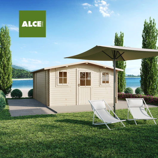 Casetta Dublino Express 400X500 Cm Porta Singola Finestrata + 2 Finestre Senza Pavimento