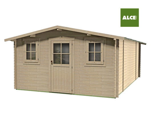 Casetta Dublino Express 400X500 Cm Porta Singola Finestrata + 2 Finestre Senza Pavimento