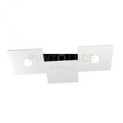 ECCENTRIC APPLIQUE-PLAFONIERA 2 LUCI + 1 DECORATIVO GRIGIO 1156-2L1D-GR
