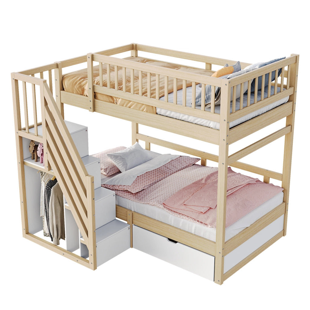 Letto a castello funzione contenitore legno 90x200 cm