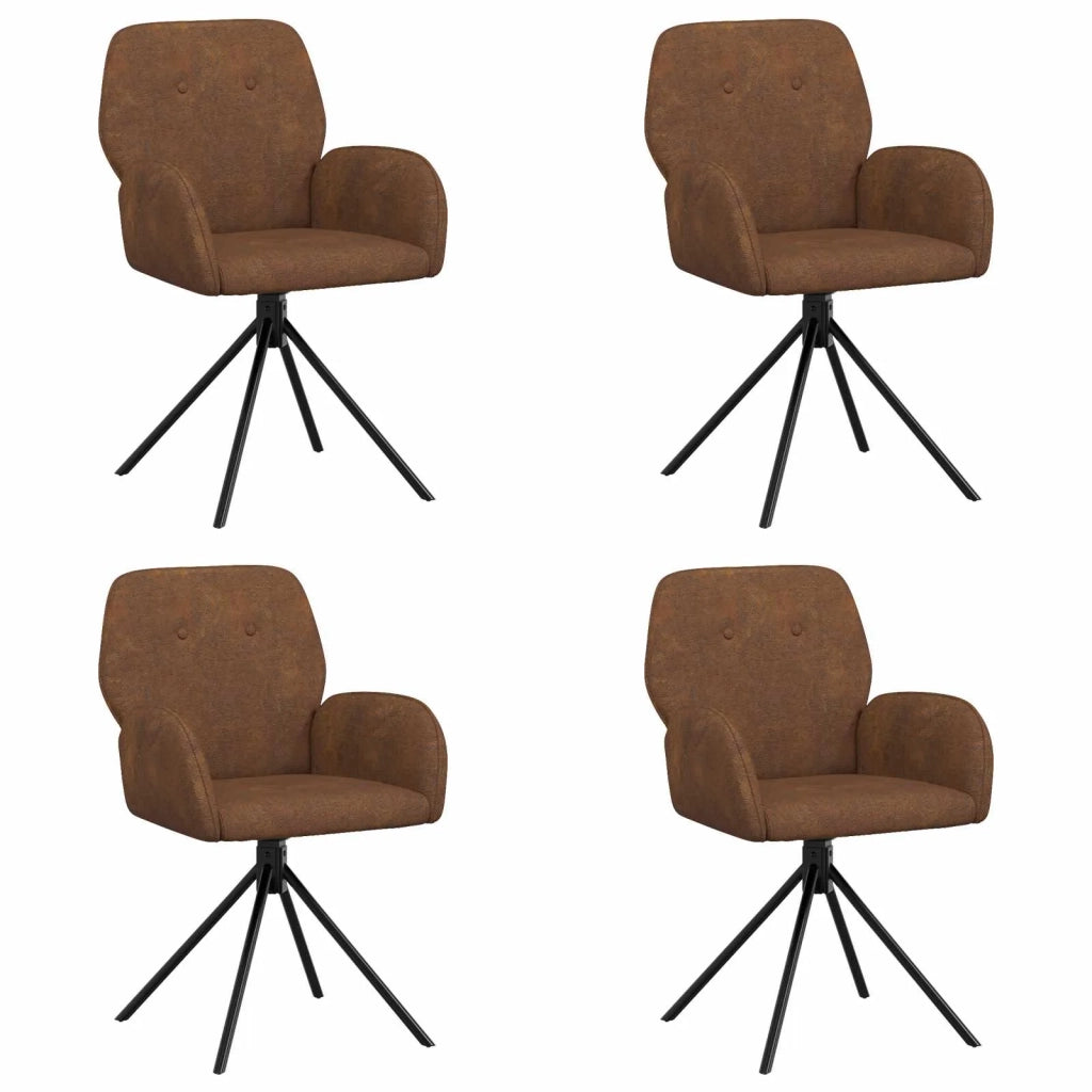 Sedie da pranzo girevoli 4 pcs Pelle Scamosciata Sintetica 3428349
