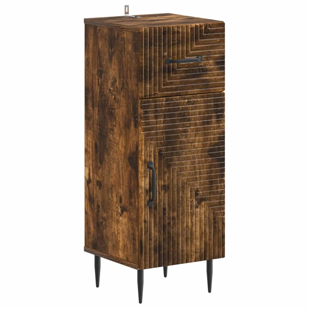 Mobiletto da Bagno HAARLEM Rovere Fumo 30 x 31 x 80 cm 896830