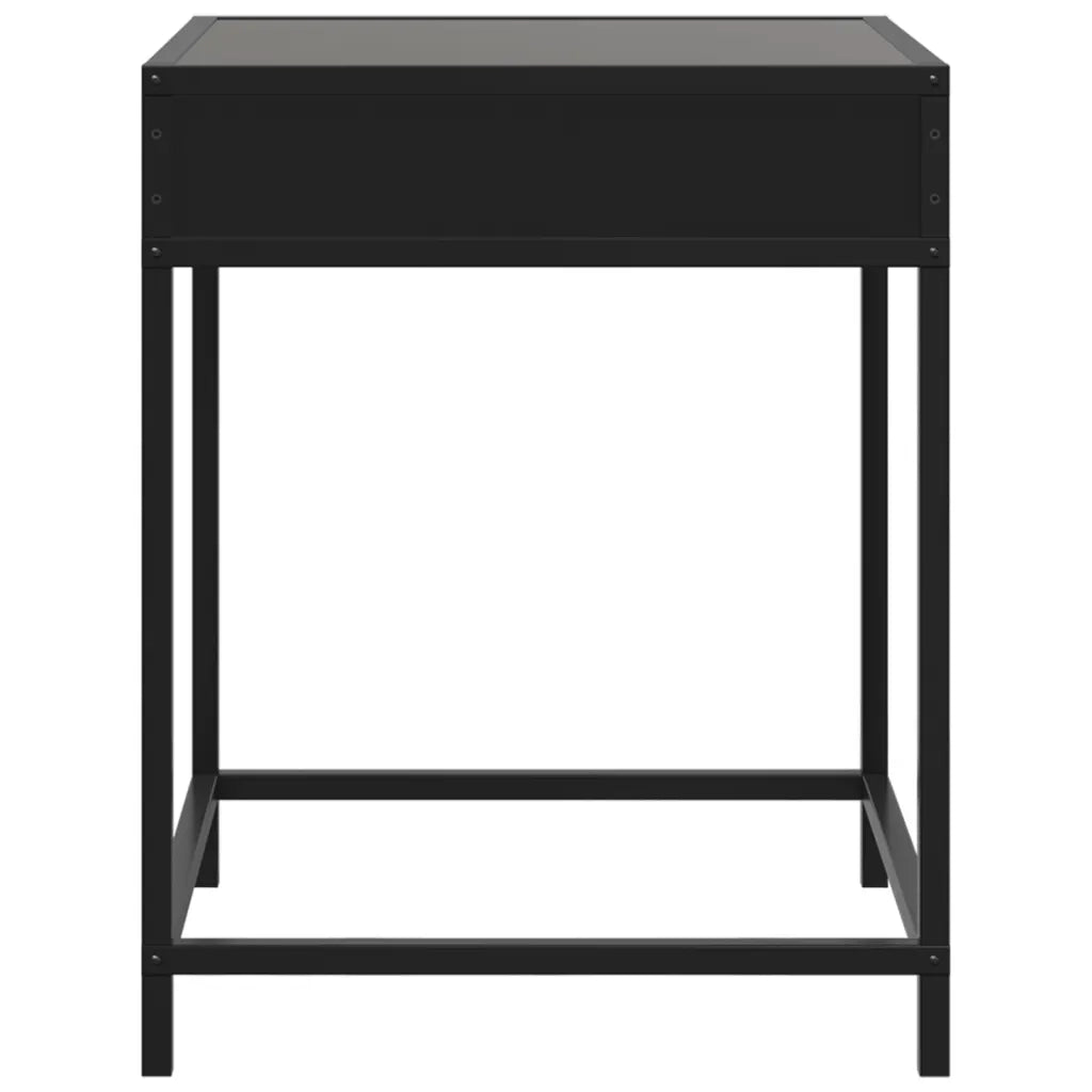 Comodino con LED Infinity Nero 40x40x51 cm 3284091