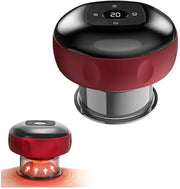 Apparecchio di cupping elettrico per terapia di cupping, rasatura, massaggi, caricamento vibratorio, massaggi (12 velocità, rosso).