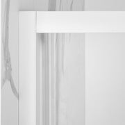 Porta doccia nicchia 100cm in vetro temperato trasparente scorrevole con profilo bianco Tay