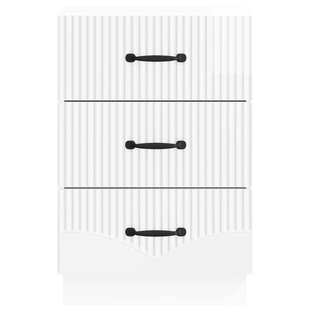 Armadio da Notte con cassetto Bianco Lucido 43 x 41 x 63,5 cm 895249