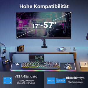 Braccio monitor da scrivania Supporto per schermi da 17 a 57" conforme a VESA, con molla a gas