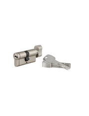 Cilindro europeo Transit 1 con pomolo 30 x 30 mm, nichelato, funzione emergenza, 5 chiavi – THIRARD