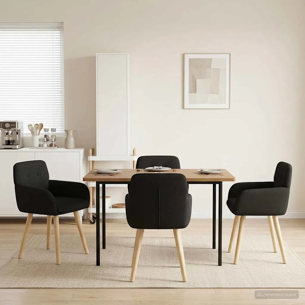 Sedie da pranzo 4 pcs Bouclé Nero 59 x 56 x 86 cm 3428275