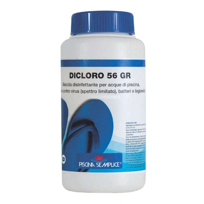 DICLORO GRANULARE AL 56% PER PISCINE 1 Kg Piscina semplice