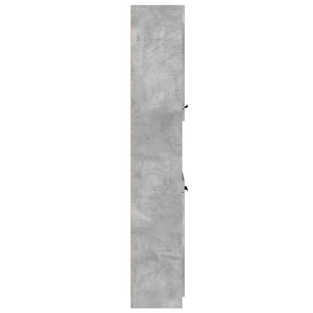 Mobile da Bagno Grigio Cemento 32x34x188,5 cm Legno Multistrato