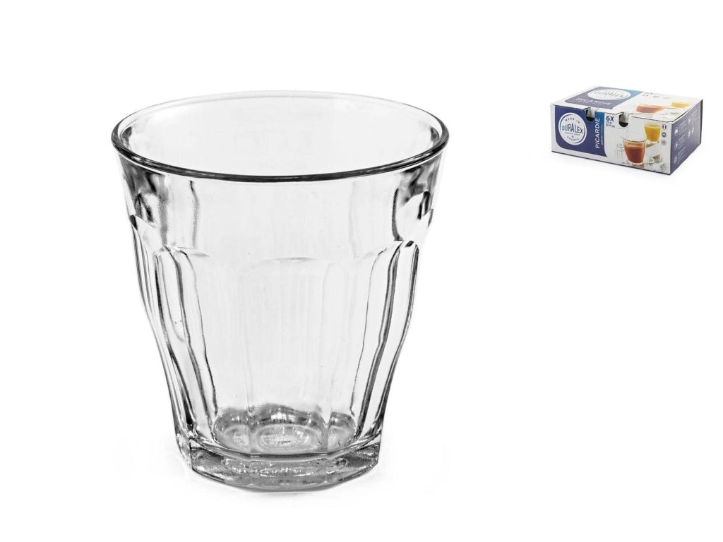 Pengo Confezione 6 bicchieri Picardie in vetro trasparente 25cl