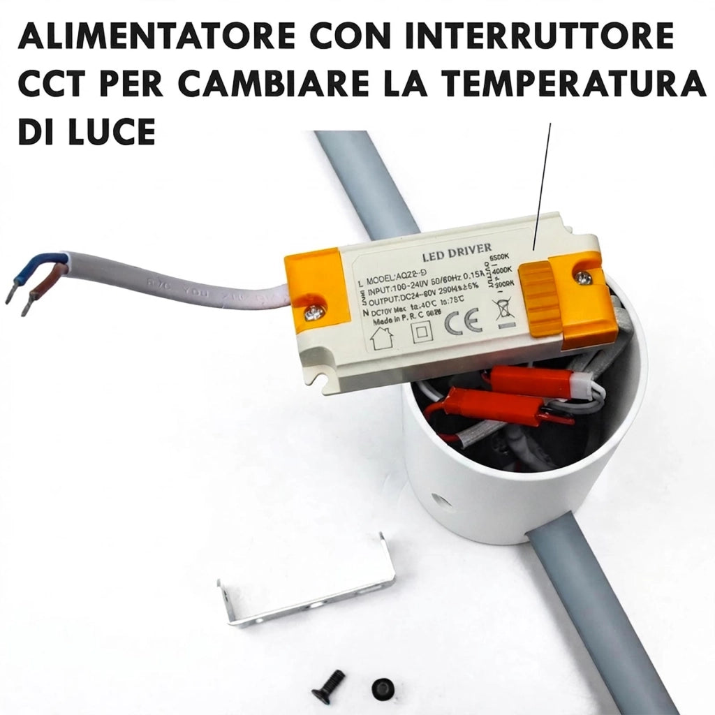 Applique Barra Luminosa Lineare LED 12W CCT Lampada Decorativa Moderna Parete Luce Orientabile Soggiorno Camera da Letto 230V BIANCO