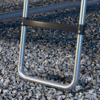 Scaletta per Trampolino Elastico Regolabile a 3 o 2 Scalini in Acciaio, 97x32cm, Argento