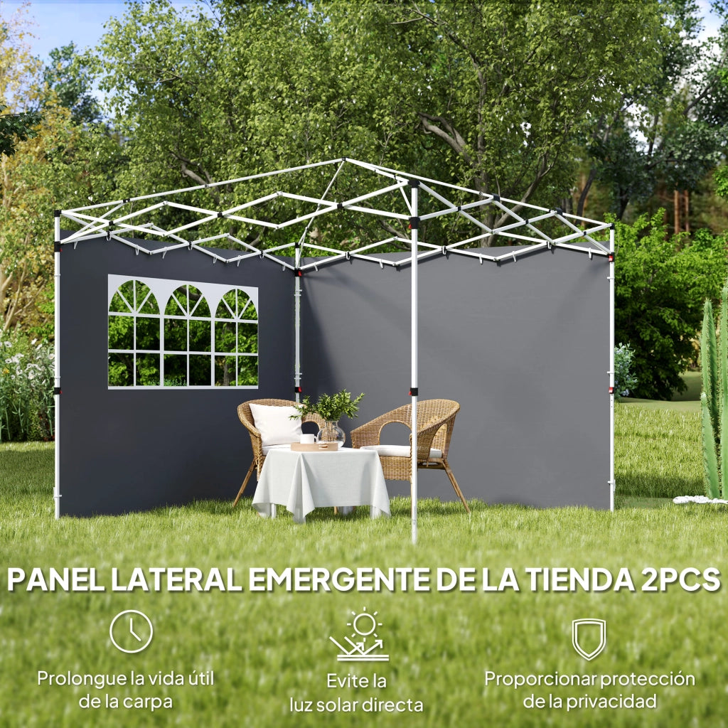 Pareti per Tenda 3x3 m ¨C zephmum ¨C Grigio Scuro 300x200 cm