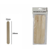 Trade Shop - Set 10 Bastoncini Legno Lavoretti Attività Creative Stecchette 25x200 Mm 53854a -