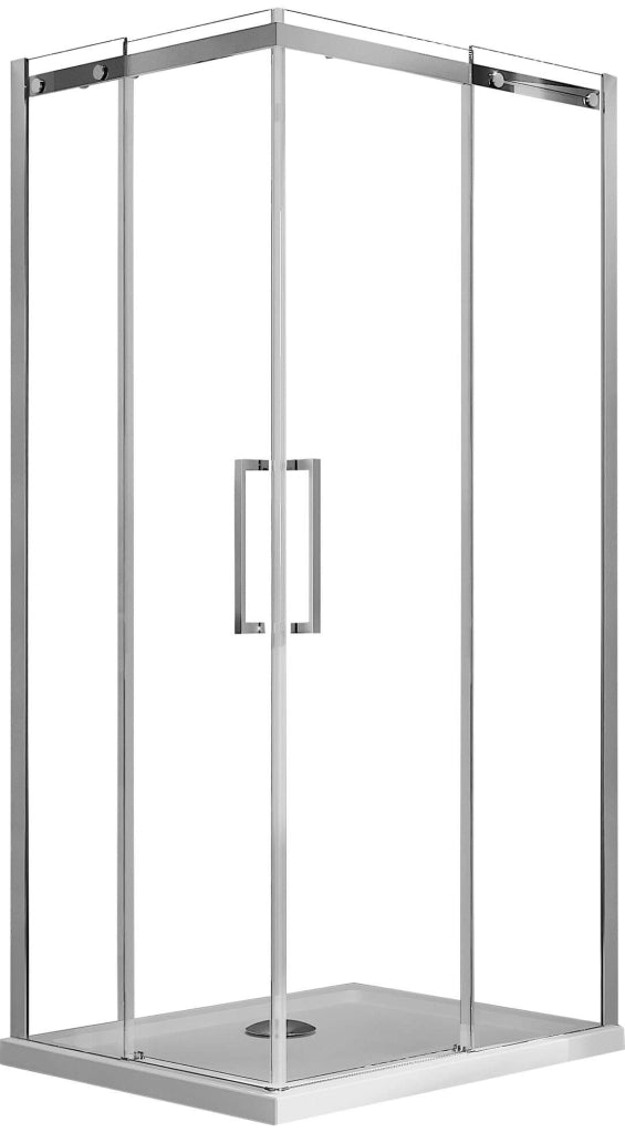 Box Doccia Angolare 70x120 cm 2 Ante Scorrevoli in Cristallo Trasparente 8mm H200 Fosterberg Horsens Destro