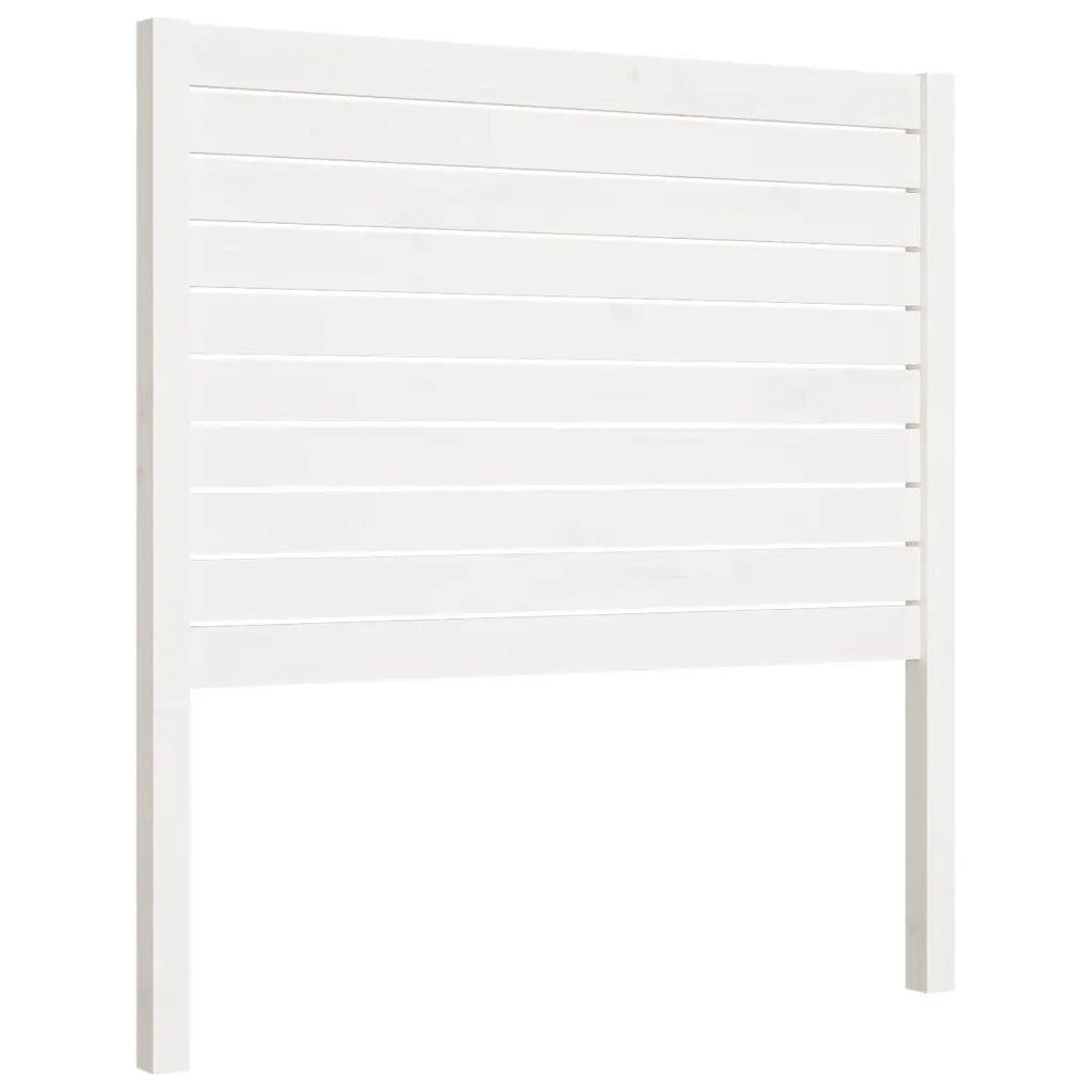 Testiera per Letto Bianca 81x4x100 cm in Legno Massello di Pino 818996