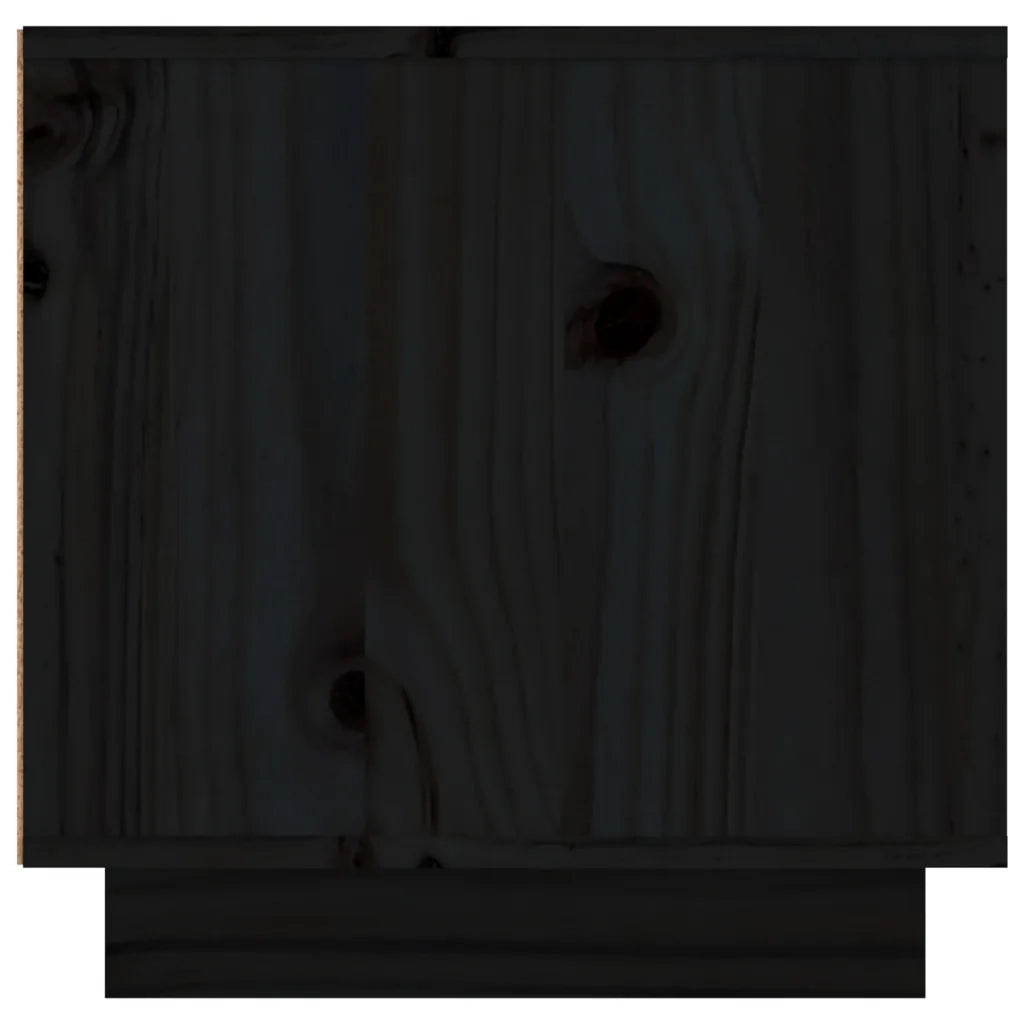 Mobile Porta TV Nero 156x40x40 cm in Legno Massello di Pino 814458