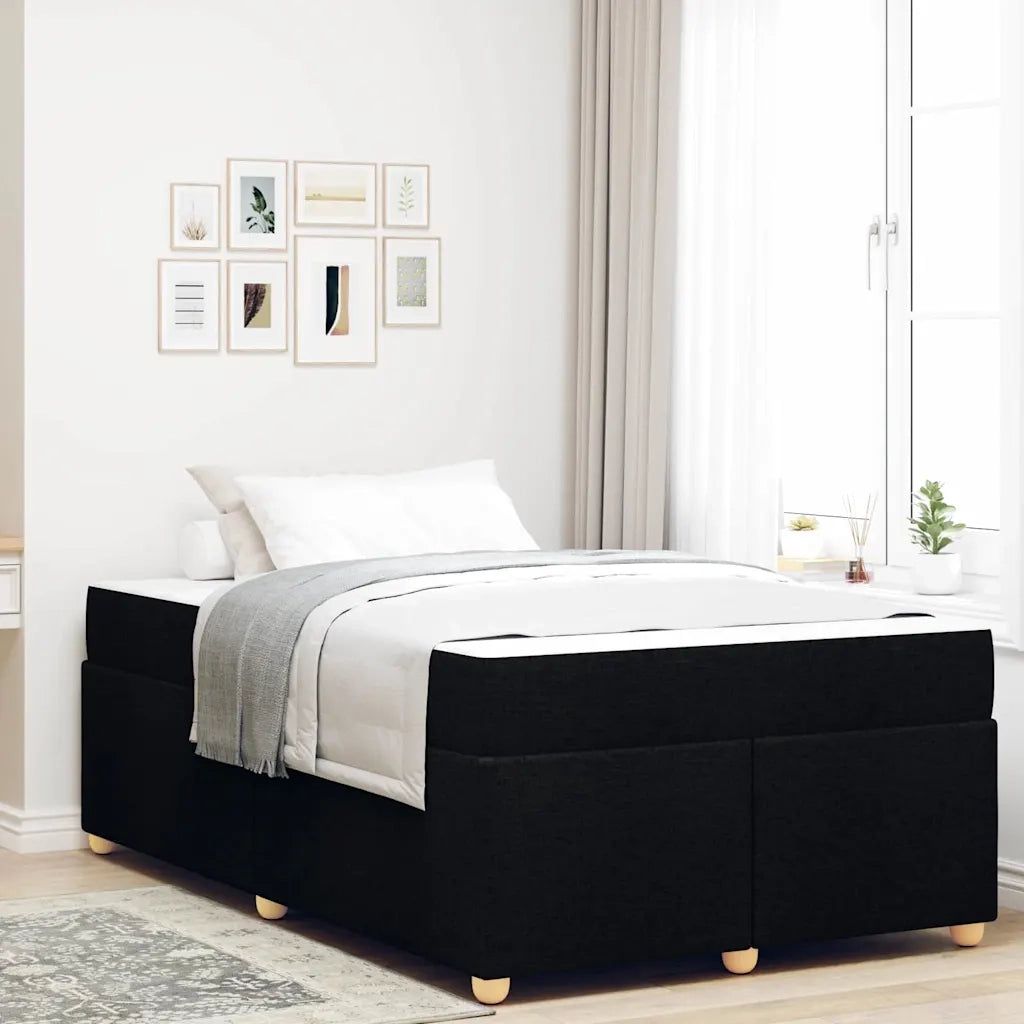 Struttura del letto con materasso Nero 120 x 200 cm Tessuto 3399351