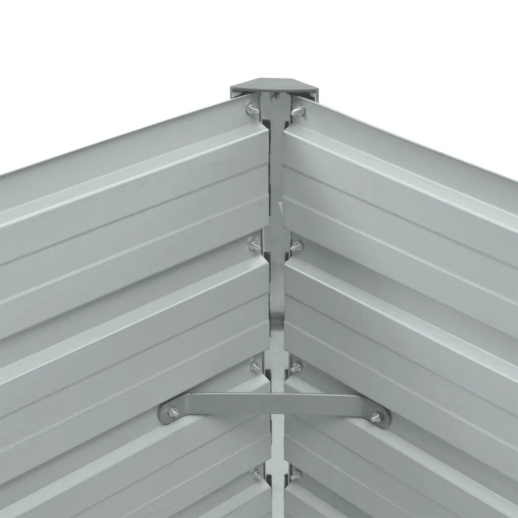 Fioriera per Giardino Antracite 100x40x45 cm in Acciaio Zincato 45733
