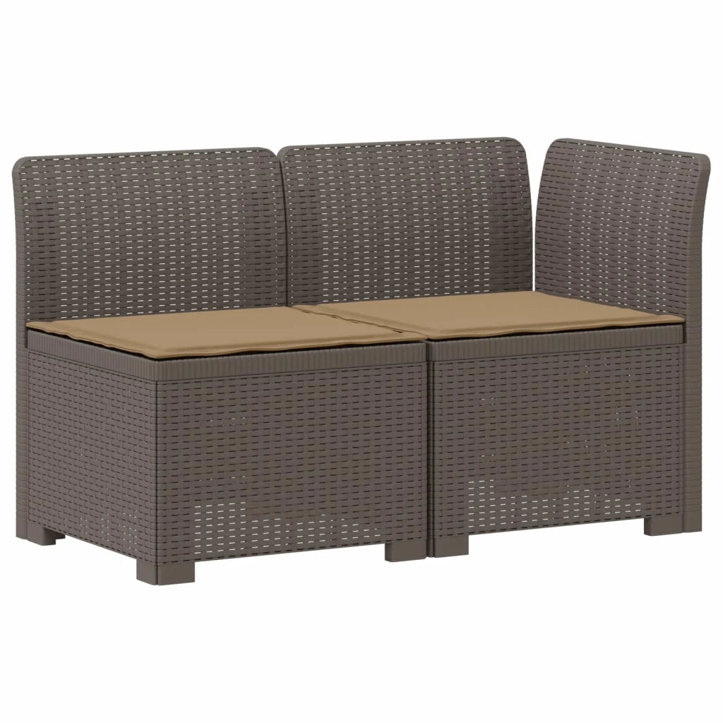 Divano da Giardino a 2 Posti con Cuscini Aspetto Rattan PP 8011938