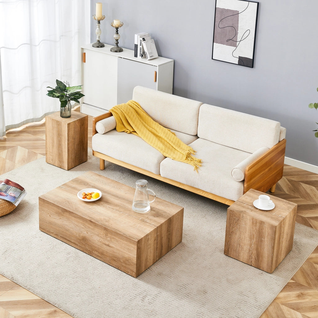 TAVOLINO DA CAFFÈ 90x50x30 cm Effetto legno MDF Colore legno