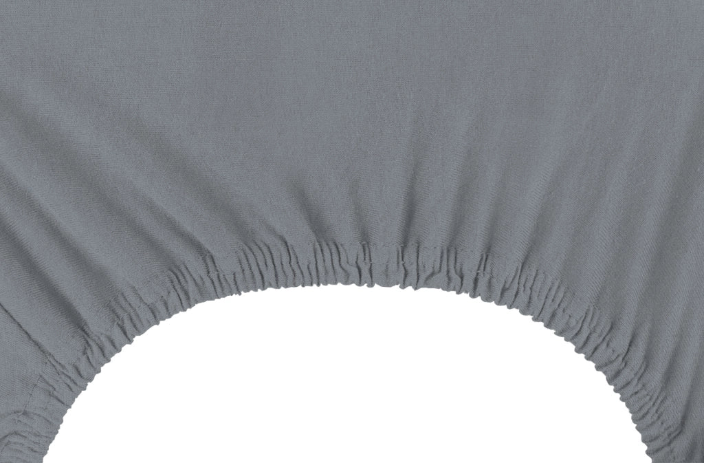 Lenzuolo Sotto Con Angoli Elastici 100% Puro Cotone  Grigio - Singolo