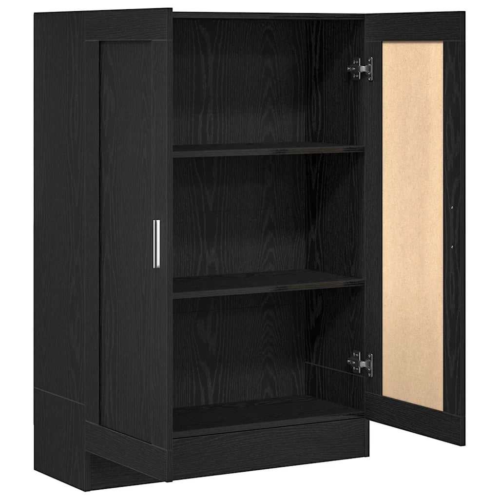 Armadio per Libri 3 livelli 82,5 x 30,5 x 115 cm Rovere Nero 862516