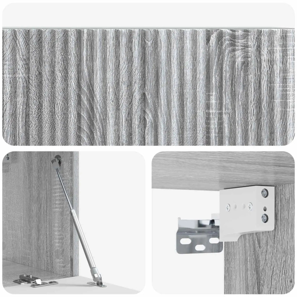 Mobile Porta TV da Muro Grigio Sonoma 78,5 x 31 x 30 cm