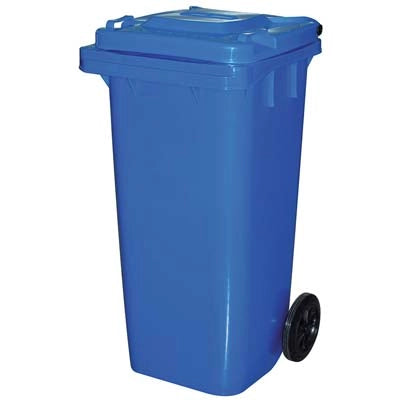 BIDONE IMMONDIZIA GREEN 120 + RUOTE ICS  AZZURRO LT 120 CM 55X50 H.CM 94