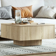 Tavolino Salotto-Tavolino da soggiorno-Tavolo Rovere Sonoma 60x60x31,5 cm Legno Multistrato
