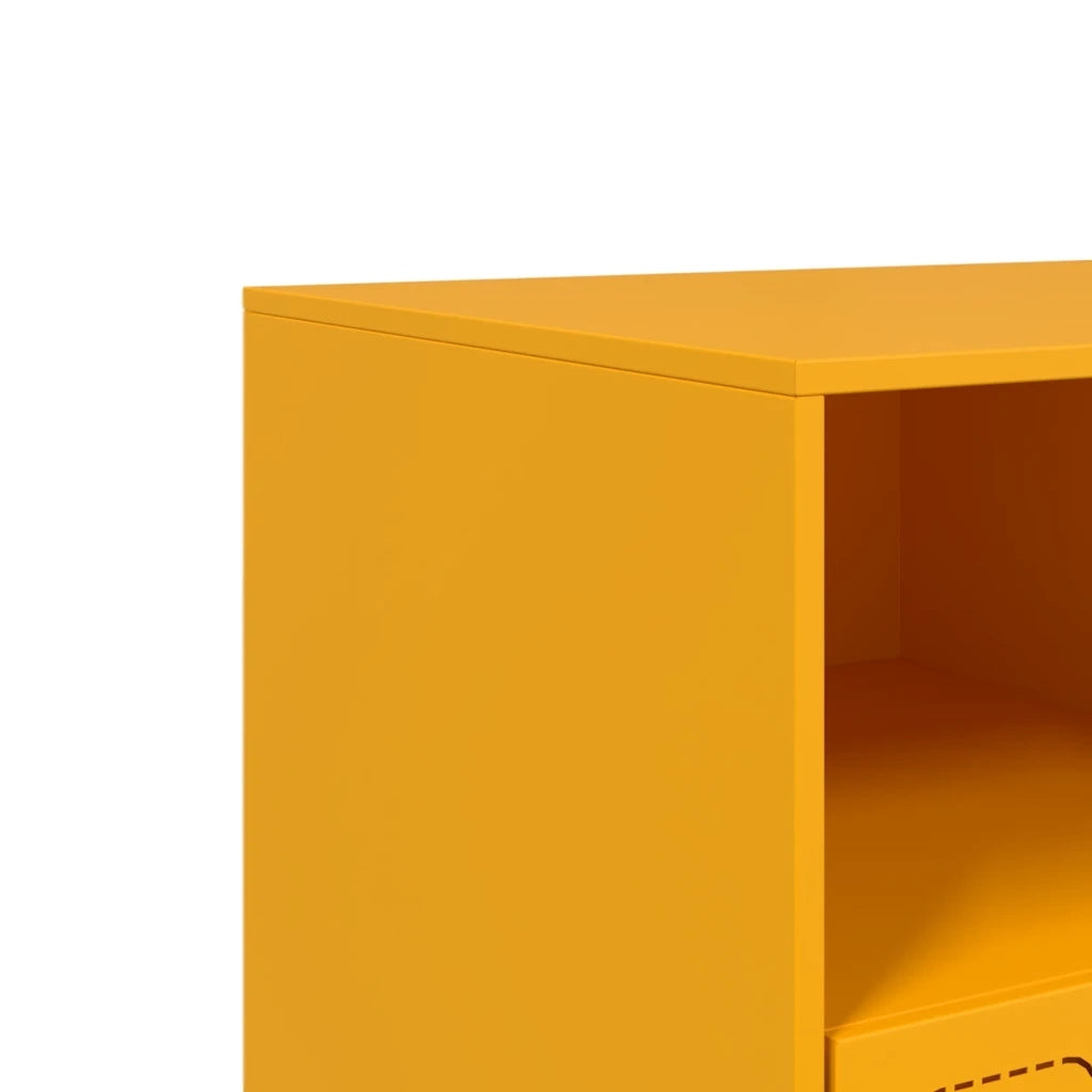 Mobile Porta TV Giallo Senape 99x39x44 cm in Acciaio 841736