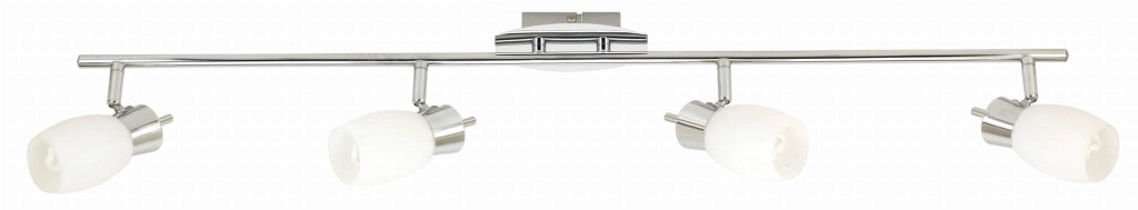 Plafoniera Candellux Mango 4 luci G9 in metallo cromo/bianco