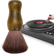 Borsetto di Pulizia per Dischi in Vinile Maniglia in Legno Rimoscatore di Sporcizia Antistatico - Borsetto di Pulizia per Dischi Schiuma Molle Pulitore di Disco - Accessori per Lettura dei Dischi Pulitore di Disco con Lente