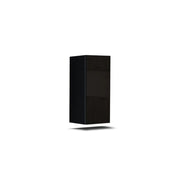Mobile da soggiorno nero collezione CEPTO, 1 porta, 2 scaffali. Ideale per un piccolo spazio di storage nel soggiorno.