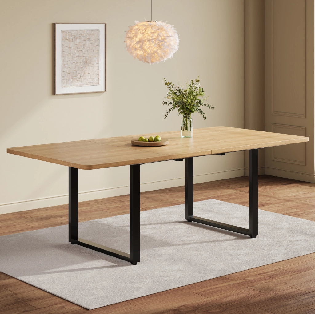 Tavolo da pranzo allungabile 220x80 cm colore rovere – 3 lunghezze