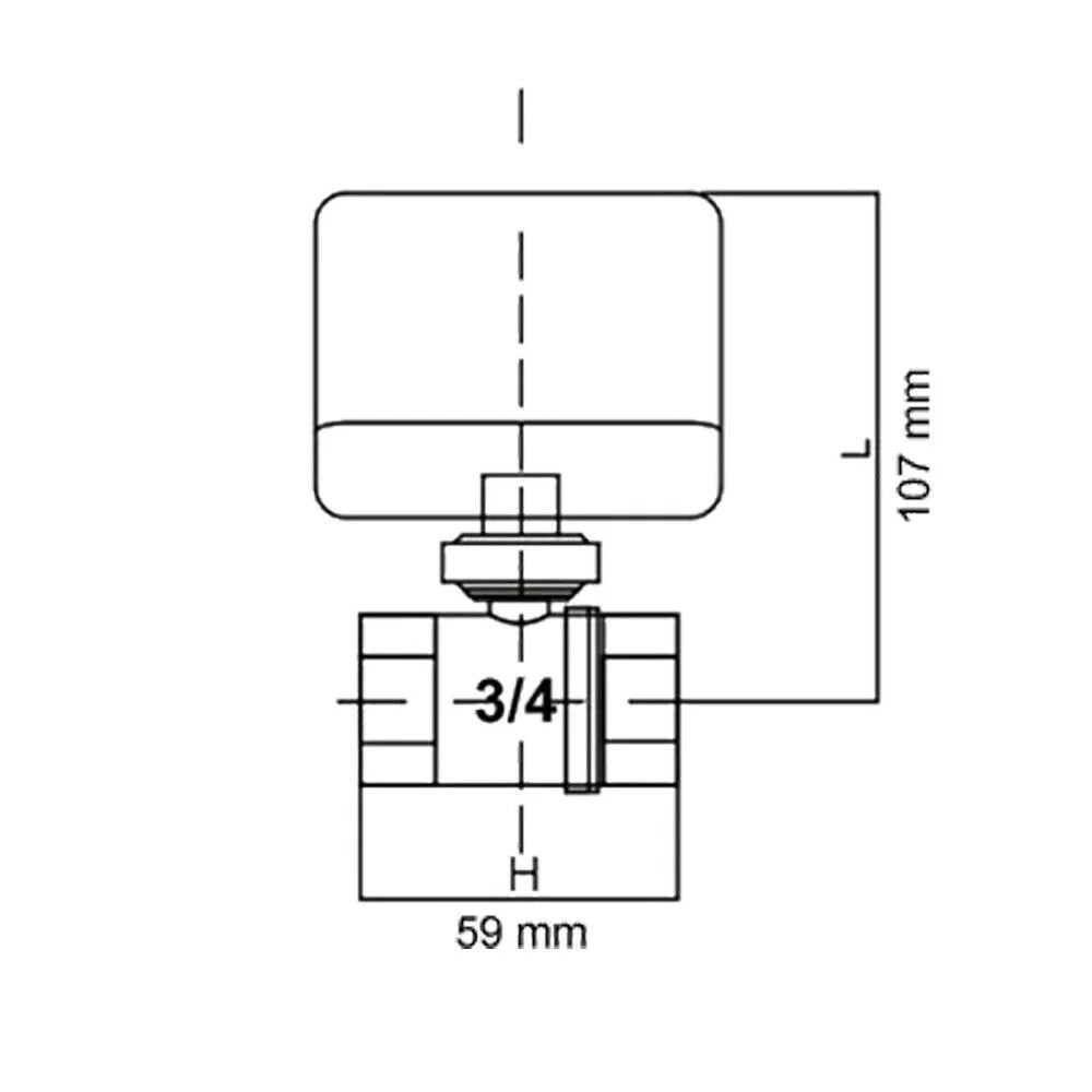 Elettrovalvola motorizzata a 2 vie zona 26,9 mm (3/4") 16_0001632