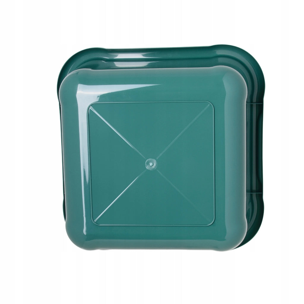 Bacinella quadrata in plastica KADAX da 8 litri con manici, colore verde